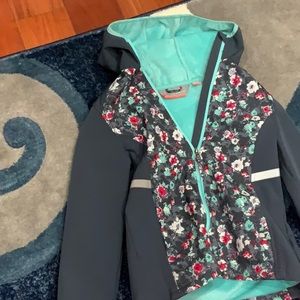 Selling girls floral raincoat- Size 10/12